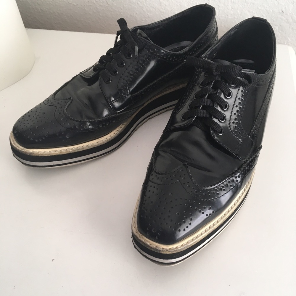 Prada platform loafers